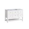 James Martin Vanities Breckenridge 48in Single Vanity, Bright White w/ 3 CM Carrara Marble Top 330-V48-BW-3CAR - alternate 5